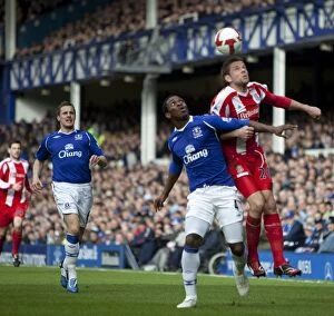 Images Dated 14th March 2009: March 14, 2009: The Clash at Goodison Park - Everton vs Stoke City