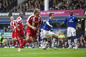 Images Dated 14th March 2009: March 14, 2009: A Thrilling Showdown - Everton vs Stoke City at Goodison Park