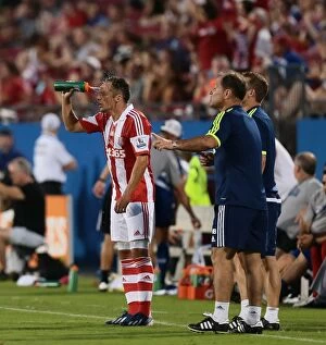 Images Dated 2nd October 2013: Matthew Etherington Quenches Thirst During Stoke City's Pre-Season USA Tour