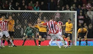 Images Dated 1st May 2012: May 1, 2012: A Fierce Clash Between Stoke City and Everton at Bet365 Stadium