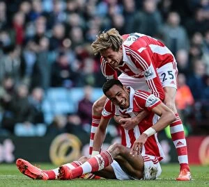 Images Dated 28th March 2014: Midland Rivalry: Aston Villa vs Stoke City - March 23, 2014