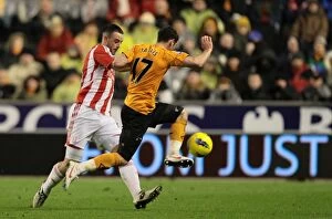 Images Dated 17th December 2011: Midlands Rivalry: Wolverhampton Wanderers vs. Stoke City (December 17, 2011)