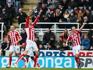 Newcastle Utd v Stoke City Collection: Newcastle United vs Stoke City: Clash of the Magpies and Potters (February 8, 2015)