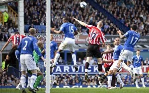 Images Dated 4th October 2009: October 4, 2009: Everton vs Stoke City - Clash at Goodison Park