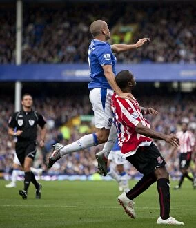 Images Dated 4th October 2009: October 4, 2009: Everton vs Stoke City - The Exciting Clash at Goodison Park