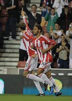 Images Dated 29th September 2011: Peter Crouch in Action for Stoke City Against Besiktas, September 11, 2007