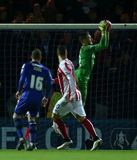 Images Dated 6th February 2015: Rochdale vs Stoke City: Clash from Monday, 26th January 2015