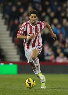 Images Dated 28th November 2012: Ryan Shotton in Action: Stoke City vs Newcastle United, November 28, 2012
