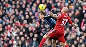 Images Dated 14th January 2012: Saturday 14th January 2012: Liverpool vs. Stoke City - Clash of the Titans