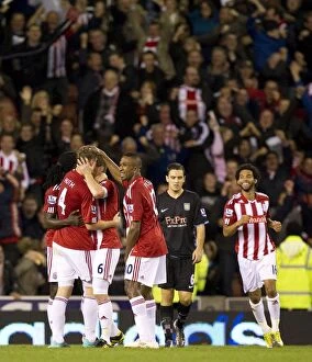 Images Dated 13th September 2010: Stoke City FC Defeats Aston Villa 2-1 in Exciting Premier League Showdown (September 13, 2010)