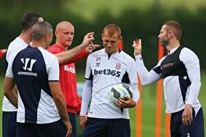 Images Dated 12th September 2014: Stoke City FC: Intense Training at Clayton Wood, September 2014