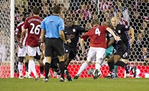 Images Dated 13th September 2010: Stoke City FC's Thrilling 2-1 Victory Over Aston Villa: Huth and Jones Score the Goals