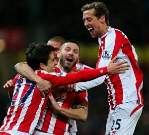 Images Dated 10th December 2014: Stoke City vs Arsenal Clash at Bet365 Stadium: December 6, 2014