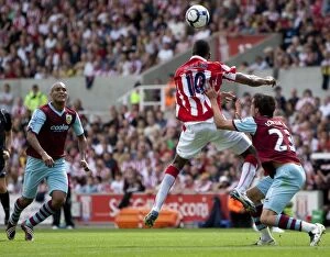 Images Dated 15th August 2009: Stoke City vs Burnley Clash: Battle at the Bet365 Stadium (15.8.09)