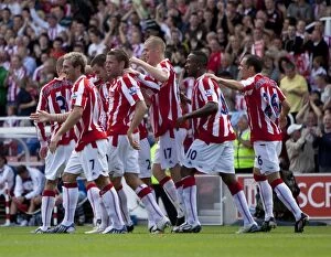 Images Dated 15th August 2009: Stoke City vs Burnley: Clash at the Bet365 Stadium - August 15, 2009