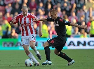 Images Dated 15th October 2011: Stoke City vs Fulham: Clash at the Bet365 Stadium - October 15, 2011