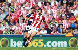 Images Dated 13th May 2014: Stoke City vs Fulham: Clash at the Bet365 Stadium (May 3, 2014)