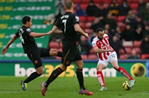 Images Dated 16th March 2015: Stoke City vs Hull City: Clash at the Bet365 Stadium - February 28, 2015