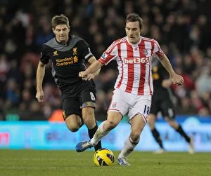 Images Dated 26th December 2012: Stoke City vs Liverpool: A Christmas Battle on the Football Field (December 26, 2012)