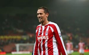 Peter Crouch Collection: Stoke City vs Newcastle United: Clash at the Bet365 Stadium (September 29, 2014)