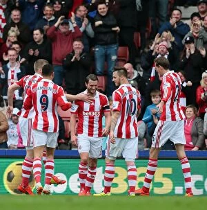 Images Dated 16th April 2014: Stoke City vs Newcastle United: Clash at the Bet365 Stadium (April 12, 2014)