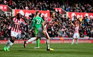 Images Dated 30th April 2016: Stoke City vs Sunderland Clash: Battle for Premier League Survival - April 30, 2016 - Bet365 Stadium