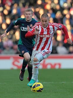 Images Dated 27th October 2012: Stoke City vs Sunderland: A Football Showdown at Bet365 Stadium - October 27, 2012