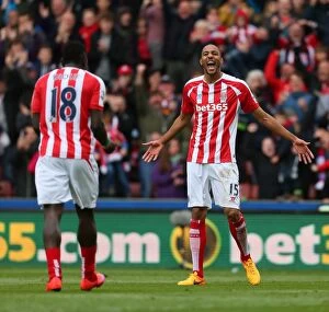 Images Dated 13th May 2015: Stoke City vs. Tottenham Clash: Battle for Bet365 Stadium - May 9, 2015