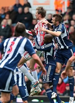 Images Dated 16th March 2013: Stoke City vs. West Bromwich Albion: Clash at the Bet365 Stadium (March 16, 2013)