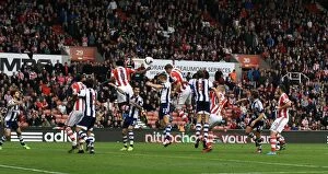 Images Dated 23rd October 2013: Stoke City vs. West Bromwich Albion: Clash at the Bet365 Stadium - October 19, 2013