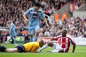 Images Dated 2nd May 2009: Stoke City vs. West Ham United: Clash at the Bet365 Stadium - May 2, 2009