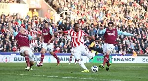 Images Dated 2nd March 2013: Stoke City vs. West Ham United: Clash at the Bet365 Stadium - March 2, 2013