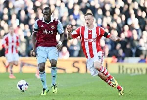 Images Dated 19th March 2014: Stoke City vs West Ham United: Clash at the Bet365 Stadium - March 15, 2014