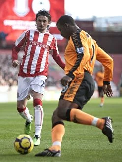 Images Dated 12th December 2009: Stoke City vs. Wigan: Clash at the Britannia - December 12, 2009