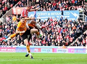 Images Dated 7th April 2012: Stoke City vs. Wolverhampton Wanderers Clash at the Bet365 Stadium - April 7, 2012