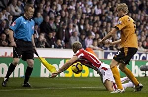 Stoke City v Wolves Collection: Stoke City vs. Wolves: A Haunting Clash at the Bet365 Stadium - October 31, 2009
