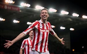Images Dated 3rd January 2017: Stoke City's 2-0 Victory Over Watford: Shawcross and Crouch Strike in Premier League Clash