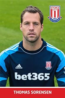 Thomas Sorensen Collection: Thomas Sorensen: Stoke City FC Goalkeeper Headshot (2013-14)