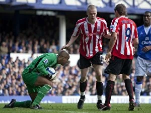 Images Dated 4th October 2009: A Thrilling Encounter: Everton vs Stoke City at Goodison Park, October 4, 2009