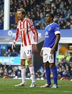 Images Dated 30th March 2013: A Thrilling Showdown: Everton vs Stoke City, March 30, 2013