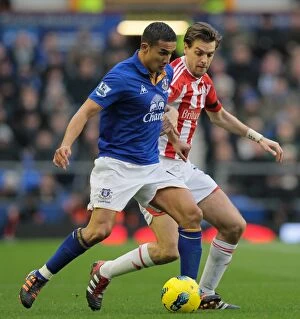 Images Dated 4th December 2011: The Turning Point: Everton vs. Stoke City Rivalry Ignited (December 4, 2011)